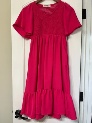 Boutique Pink Dress  thumbnail 1