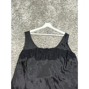 Y2K Jones New York Silk Cami Top Lace Trim Black Whimsigoth Plus Size 22W NWT thumbnail 3