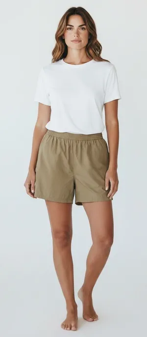NWTs BP Tan Pull On 100% Cotton Shorts thumbnail 1
