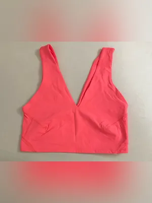 Free People NWOT V-Neck Crop Top coral Size M thumbnail 3
