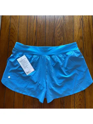 Lululemon Fast and Free High-Rise Split Short 3" Ocean Wave Size XL/Size 12 NWT thumbnail 2