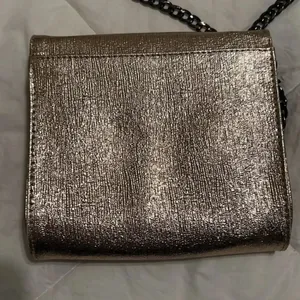 TopShop Gorgeous gold crossbody handbag EUC thumbnail 6