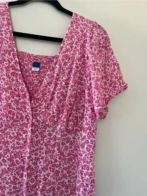 Old Navy Pink Floral Maxi Dress Large Cottagecore Romantic Feminine Summer thumbnail 3