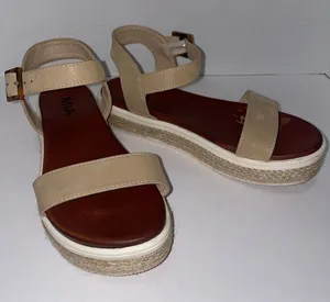 Mia Kiera Size 7.5 Espadrille Platform Sandal in Tan thumbnail 1