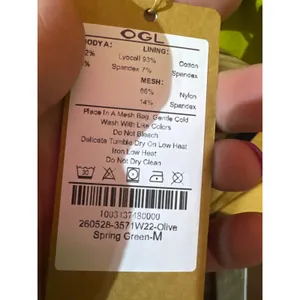 OGL Halter Neck Banded Hem Bra Tank Top Olive Green Size M Built-In Pads thumbnail 11