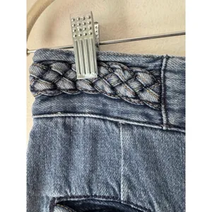 Free People High Rise Wide Leg Braided Jeans Women’s Size 28 Medium Blue thumbnail 5