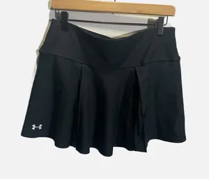 Under Armour Athletic Skirt Womens‎ LG Black Pleated HeatGear Tennis Golf Skirt thumbnail 1