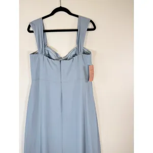 NWT BHLDN Dress Blue Munroe Georgette Maxi Off Shoulder Formal Bridesmaid Sz 14 thumbnail 6