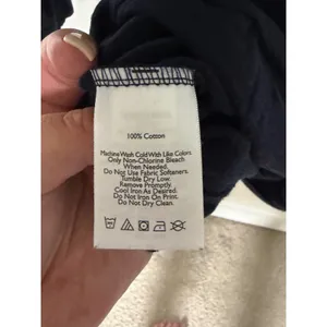 Eddie Bauer Outdoor Navy Blue 100% Cotton Ruched 3/4 Sleeve Zip Up Hoodie M thumbnail 6