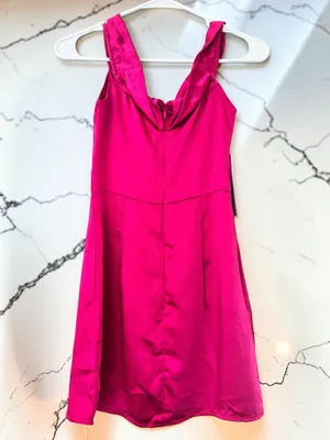 Princess Polly Suzu Fuchsia Cowl Neck Halter Mini Dress thumbnail 2