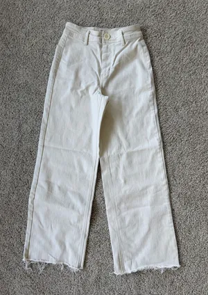 OAT New York Wide Leg Buttons Pants Jeans Straight Khaki Tan Sailor 27 thumbnail 1