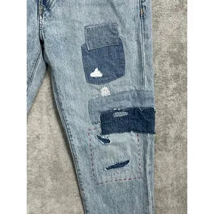 Polo Ralph Lauren Avery Jeans Size 27 High Rise Button Fly Patchwork Ankle thumbnail 4