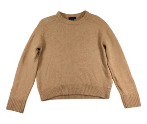 J.Crew Womens Camel Merino Wool Alpaca Blend Crewneck Sweater XS BD413 thumbnail 1