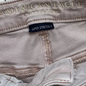 American Eagle Super Stretch X Skinny Jeans Mauve Pink High Rise Size 8 Regular thumbnail 4