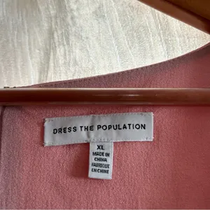 Dress The Population Elle Sheath‎ Dress Sweatheart Neckline Pink NEW Size XL thumbnail 4
