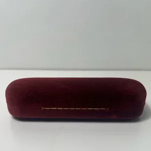 Gucci Red Velvet Large Clamshell Hard Sunglasses Eye Glasses Case thumbnail 11