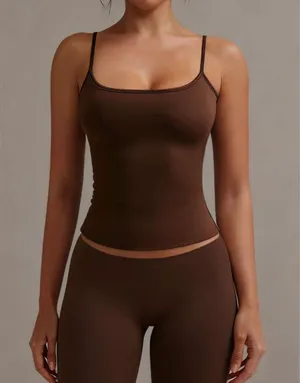 XLLAIS Sexy Backless Women Tank Top, Elastic Casual Spaghetti Strap Camisole Summer thumbnail 1