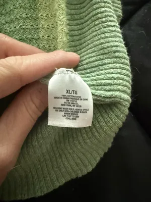 {AEROPOSTALE} Light and Dark Green Striped Hooded Button Pullover thumbnail 6