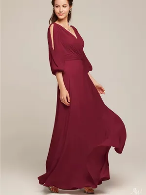 NWT AW Bridal Polly Bridesmaid Maxi Dress Jester Red Size 14 thumbnail 2