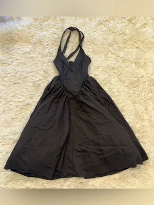 NEW HOUSE OF CB Marilyn Halter Black Midi Dress sz S thumbnail 5