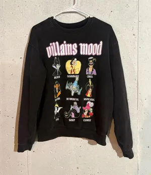 Disney Villains Crewneck Graphic Sweater | Size: Medium thumbnail 1