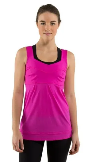 Lululemon Tame‎ Me Tank Womens 6 Pink Paris Perfection Lightweight Athletic Top thumbnail 1