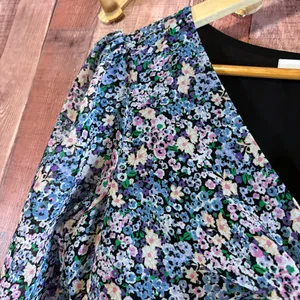 ASTR Blue Floral Midi Dress Size‎ Small thumbnail 5