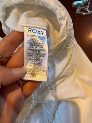 ROXY White Linen Drawstring Wide Leg White Pants Trousers Size Small thumbnail 8