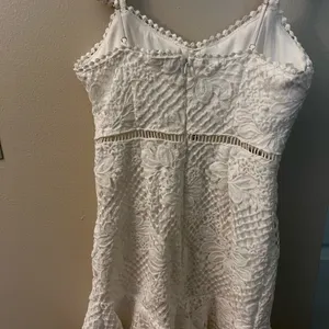 Selfie Leslie White Crochet Lace Mini Dress thumbnail 4