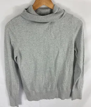 LL Bean Grey Turtleneck Sweater Size XS thumbnail 1