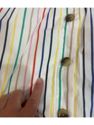 J Crew Factory Rainbow Stripe Button Front Poplin Midi Skirt Multicolored Size S thumbnail 5