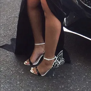 Sophia Webster Evangeline Butterfly Wing Stained Glass Leather Sandal Heels 39.5 thumbnail 3