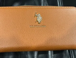 U.S. Polo Assn. Brown Wallet with Gold Logo thumbnail 1