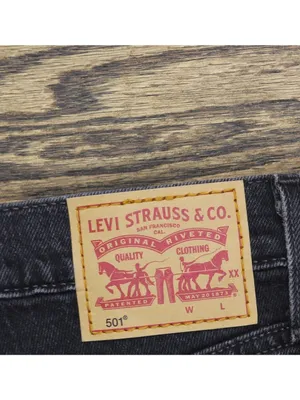 NEW Levi's Original 501 Straight Jeans Button Fly Studded Pocket Black 28x30 thumbnail 10
