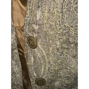 Karen Scott Paisley Print Button‎ Front Jacket Career Office Coat Size 14 thumbnail 5