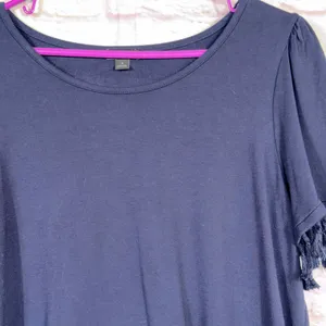 Ann Taylor Factory Medium Navy Tassel Sleeve Top thumbnail 2
