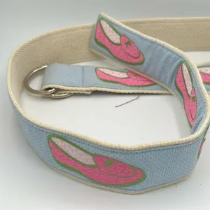 CJ Laing Perfectly Preppy D-ring Belt - Loafer embroidered - Size S thumbnail 5