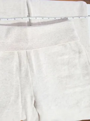 VS PINK Campus Fleece Foldover Flare Sweatpants - Natural Heather - Size S/R thumbnail 6