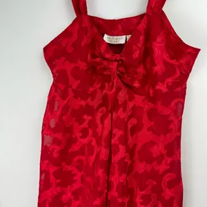 Vtg Victoria’s Secret Red Semi Sheer Slip Dress Sz Medium Babydoll thumbnail 7