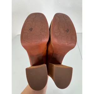 Kork-Ease Brown Leather Platform Mules Block Heel Square Toe KE0016916 Size 8M thumbnail 6