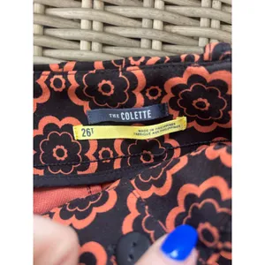 Maeve Anthropologie The Colette Wide Leg‎ Pants Size 26T workwear layered floral thumbnail 5