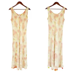 VINTAGE Y2K Express Sheer Layered Floral Maxi Dress Size 8‎ Yellow Fairy Spring thumbnail 3