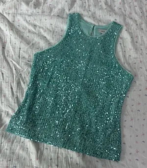 Blue sequin top Size XS thumbnail 1