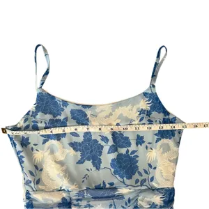 Missguided Blue Dragon‎ Floral Ruched Bodycon Mini Dress Y2K Size 2 Going Out thumbnail 7