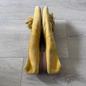 Paul‎ Green Mustard Yellow Suede Fringe Tassel Pointed Toe Loafers Flats US 10.5 thumbnail 10