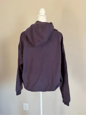 NWOT Garage Ultrafleece oversized Hoodie in plum with Chenille logo size s/m thumbnail 8