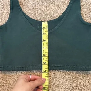 Brandy Melville Lydia Dark Green Crop Top thumbnail 6