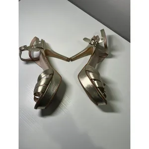 Vince Camuto Peppa Metallic Gold Leather Platform‎ Stiletto Heels 7M VC-PEPPA thumbnail 7