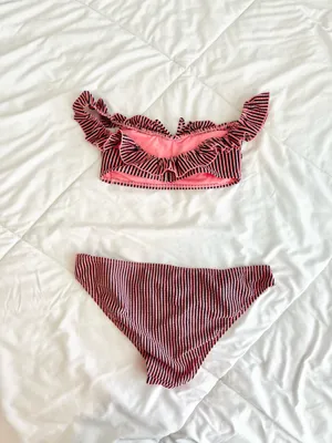 Xhilaration Adorable striped bikini set thumbnail 5