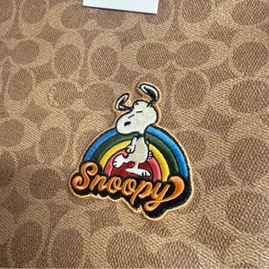 NWT Coach X Peanuts City Tote In Signature Canvas With Patches cbj91 thumbnail 6